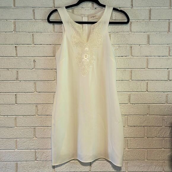 Everly by Anthropologie- Sleeveless Ivory Dress with Intricate Detailing- Size S - Picture 1 of 9
